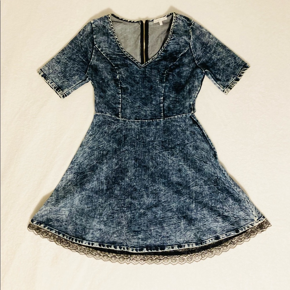 Retro Charlotte Russe acid wash dress